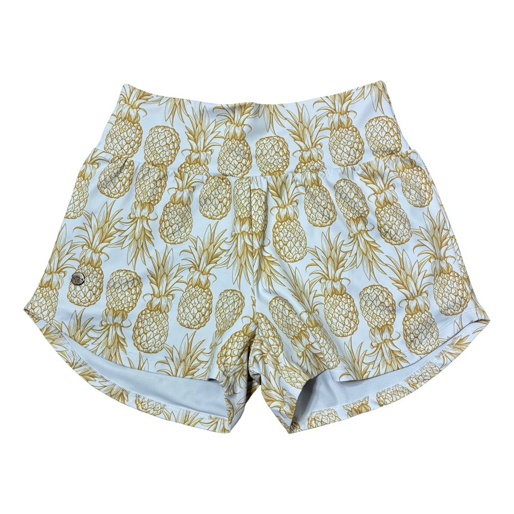 Love Fitness Women's Hawaii Tropical High-Rise Runner Athletic Shorts Size XS